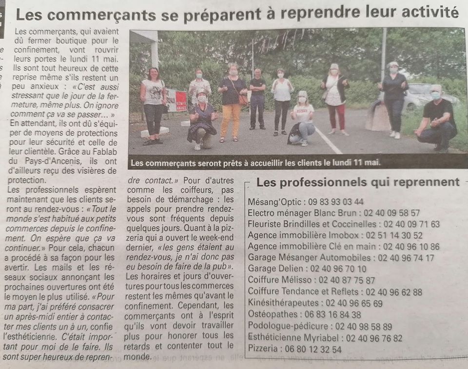 Les commerçants de Mésanger