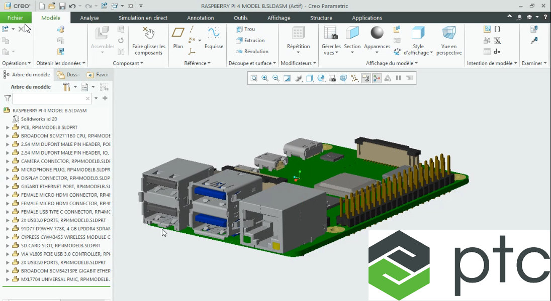 Raspberry PI sous CREO